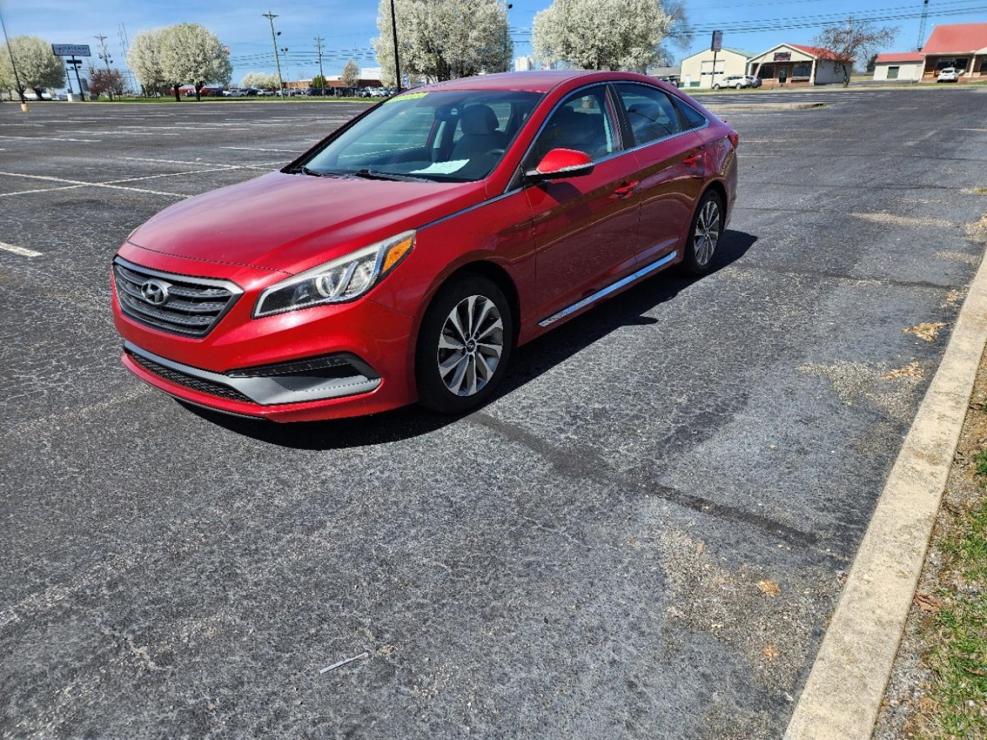 2017 RED /Gray Hyundai Sonata Sport (5NPE34AF0HH) with an 2.4L L4 DOHC 16V engine, 6A transmission, located at 1221 Madison St., Shelbyville, TN, 37160, (931) 680-9439, 0.000000, 0.000000 - Photo#0